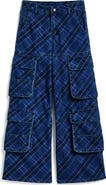 Tractr Kids' Wide Leg Double Cargo Jeans
