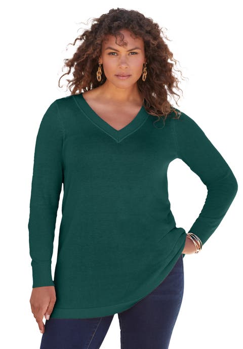 Plus Size Cashmore V Neck Sweater