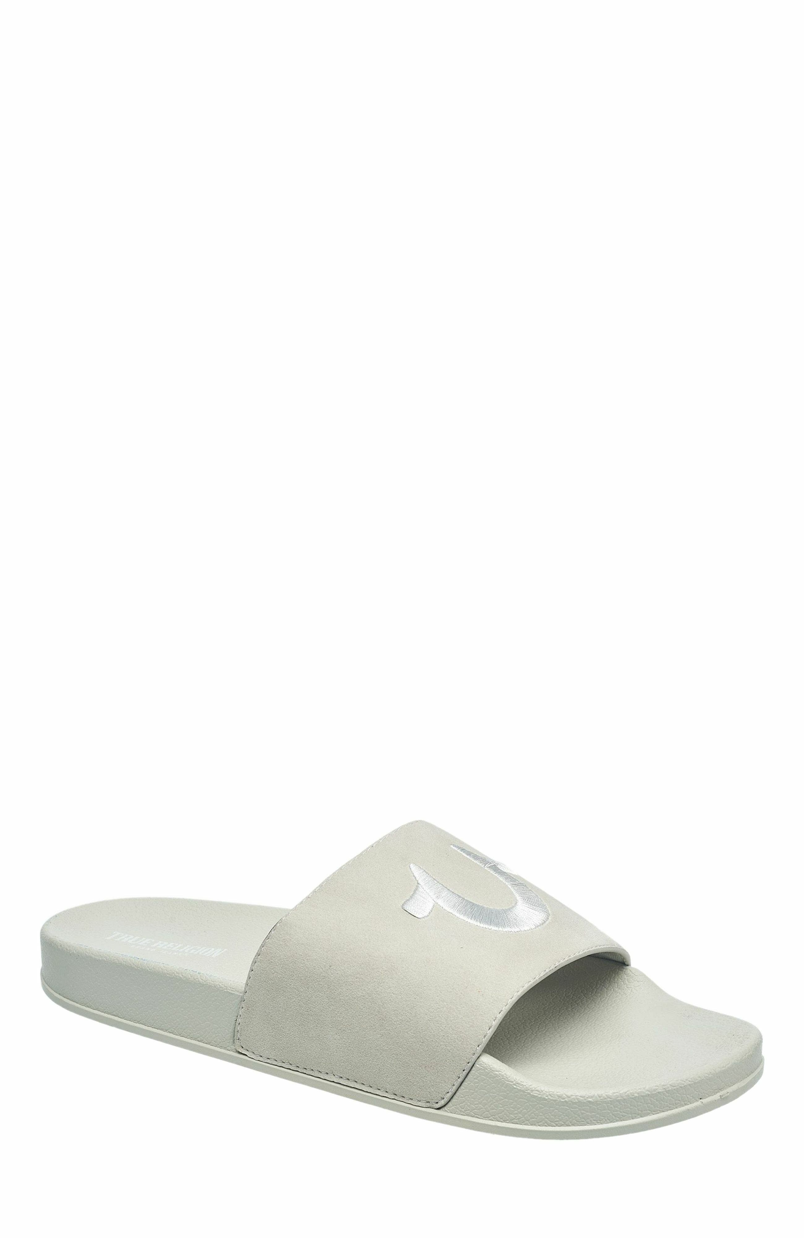 Men's ASAP Logo Slide, Main, color, GREY