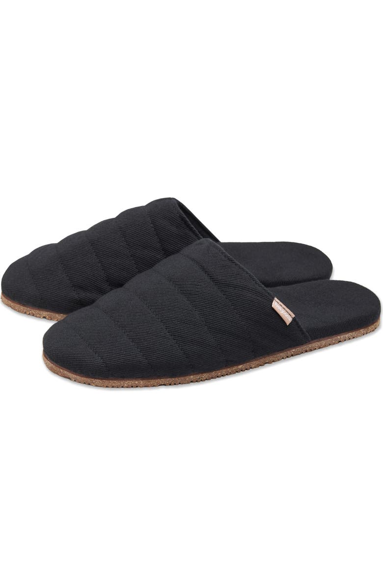 Feelgoodz Women's Quilted Mule Slipper / House Shoes, Main, color, Black Canyon