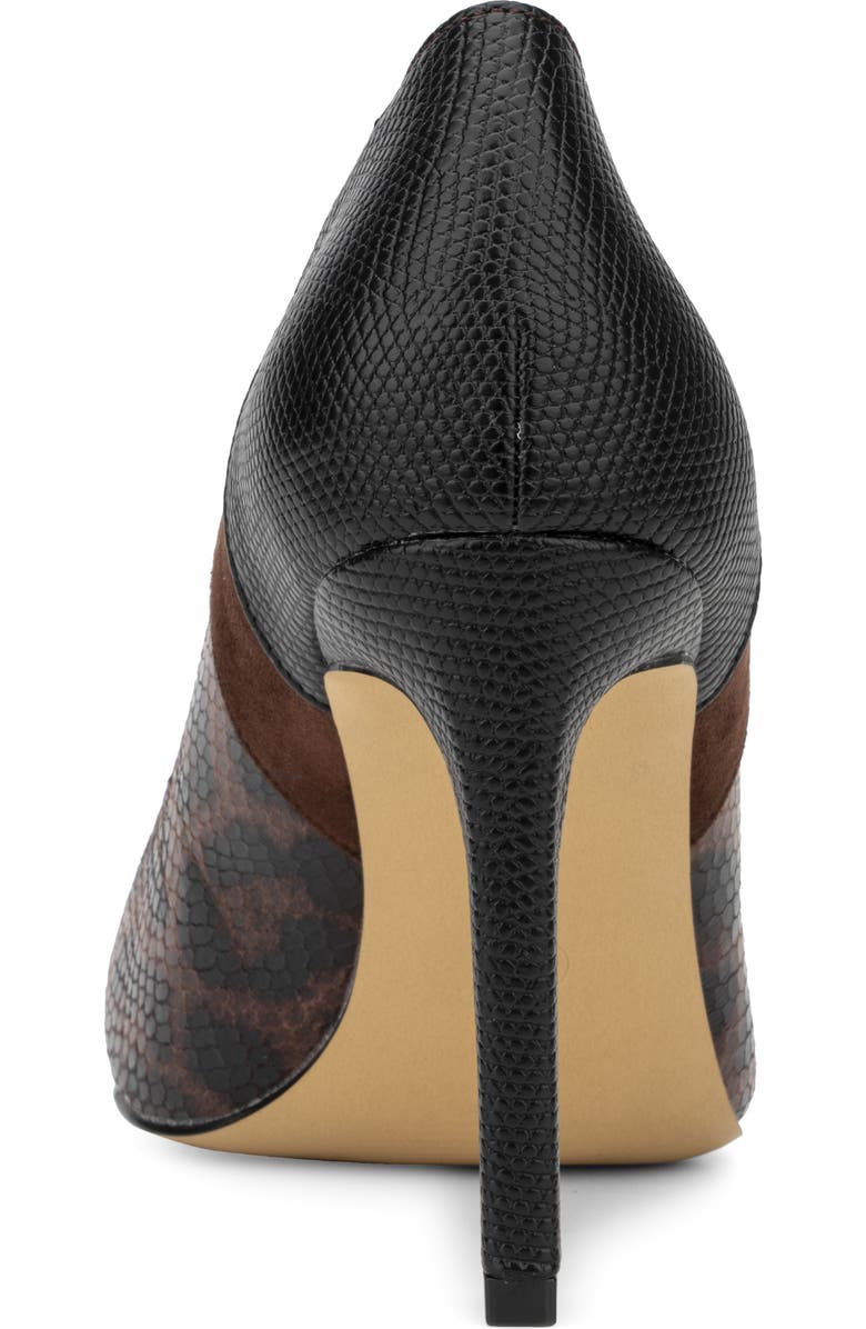 NEW YORK AND COMPANY Madison Leopard Reptile Embossed Pump, Alternate, color, Black/ Brown