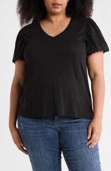 Caslon® Scallop Trim T-Shirt