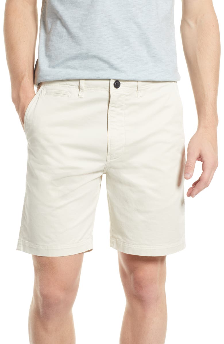 Billy Reid Men's Cotton Blend Chino Shorts, Main, color, Eggshell