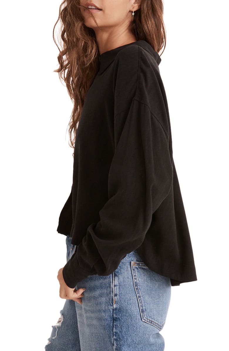 Madewell Lusterweave Hartfield Crop Shirt, Alternate, color,