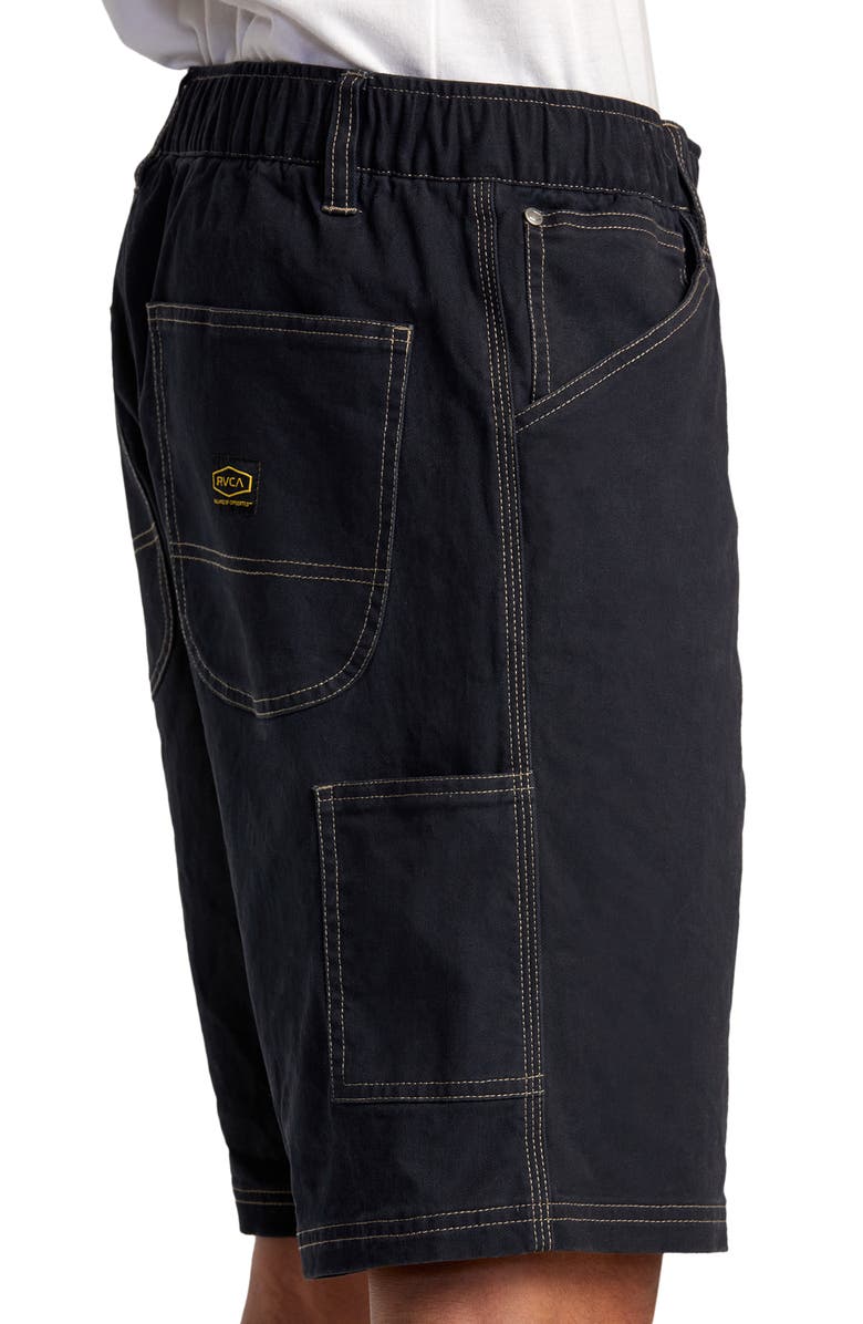 RVCA Americana Elastic Waist Stretch Cotton Carpenter Shorts, Alternate, color, 
