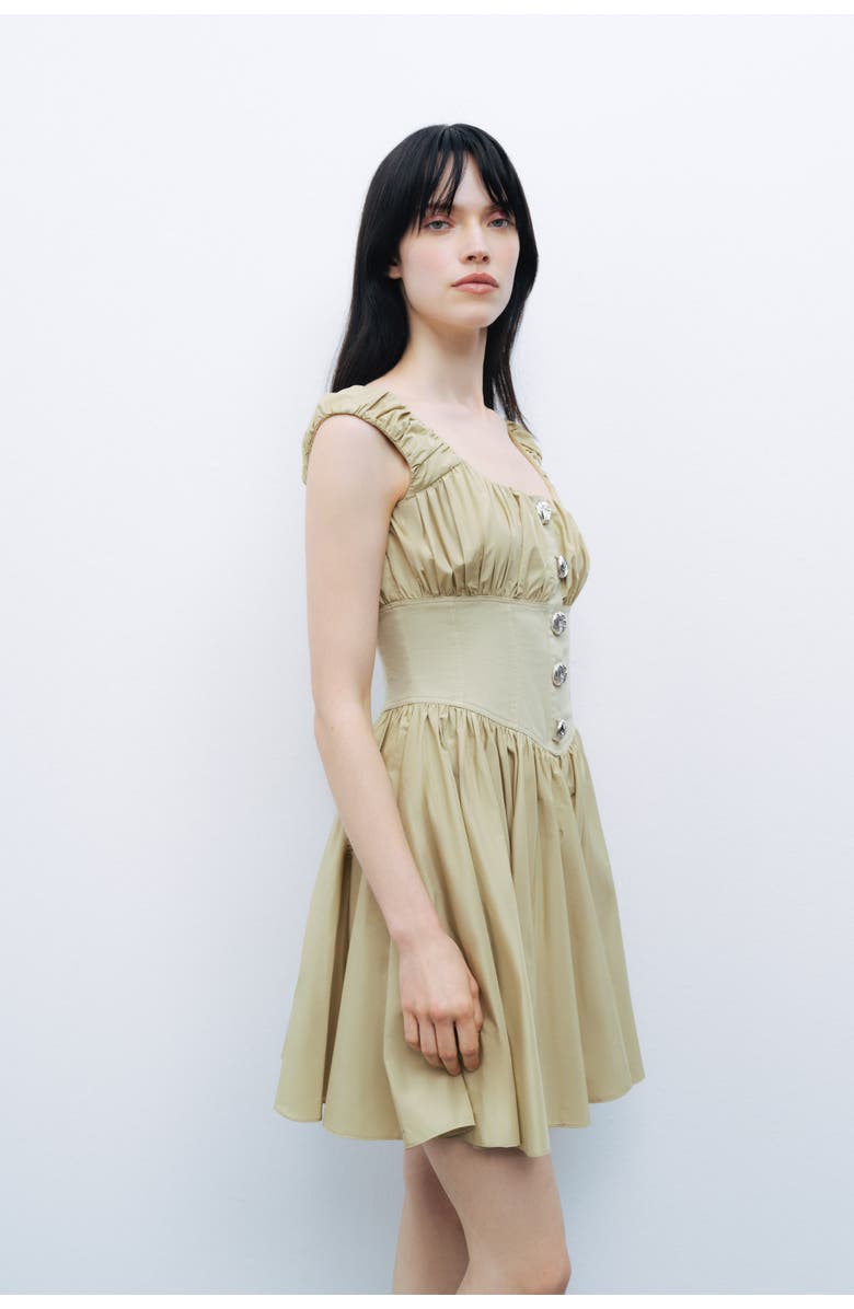 Nocturne Corset Look Mini Dress, Alternate, color, 