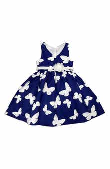 Kids' Butterfly Print Party Dress