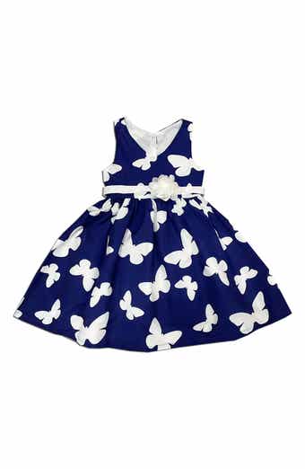 Kids' Butterfly Print Party Dress