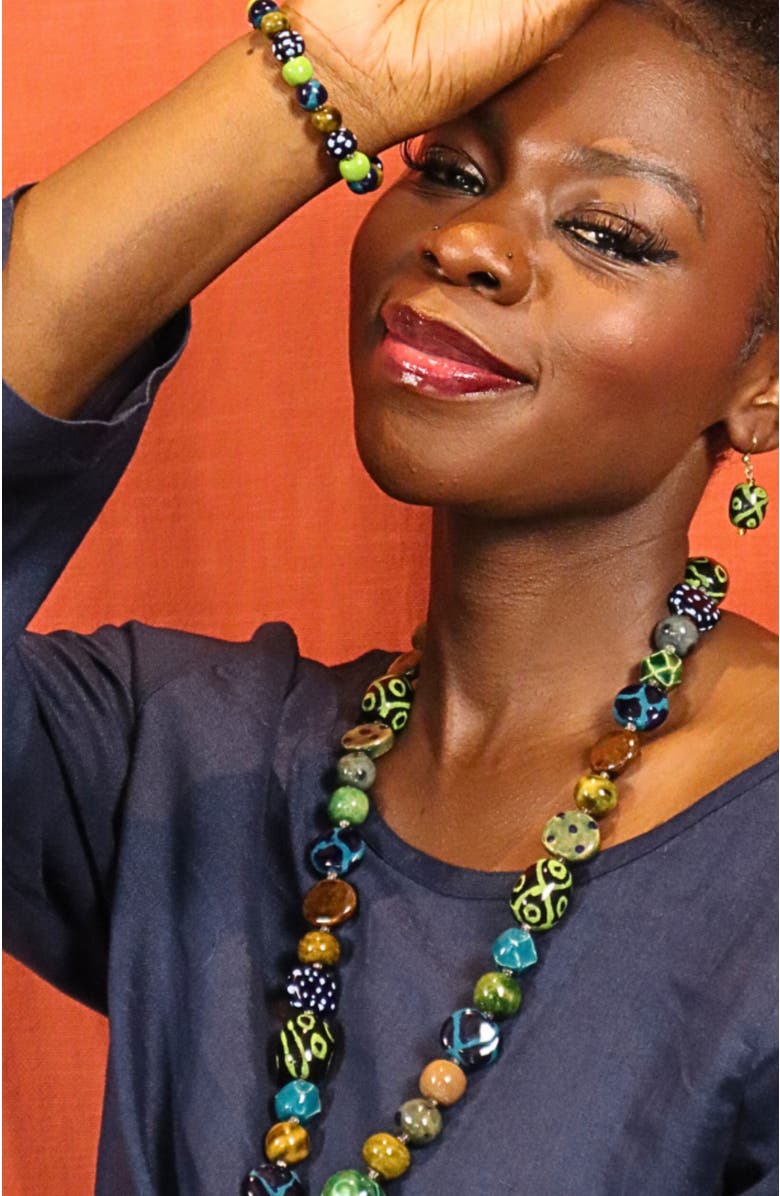 Kazuri Tsavo Collection - Kilimanjaro Necklace - 30'', Alternate, color, Multi