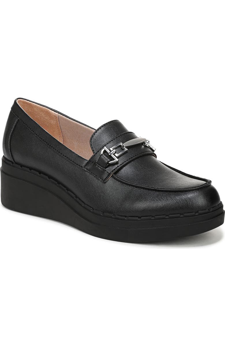 LifeStride Dolce Platform Wedge Bit Loafer, Main, color, Black