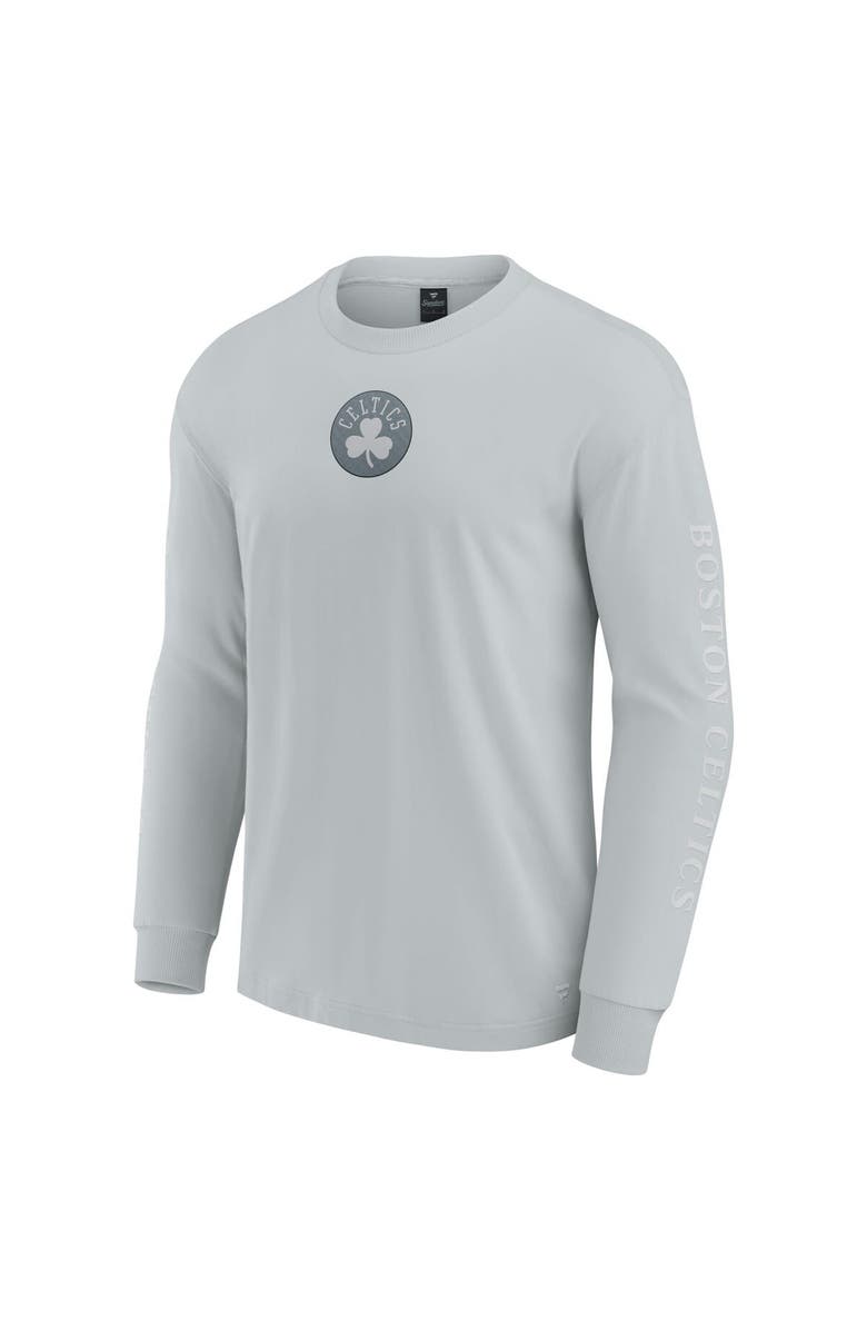 FANATICS Men's Fanatics Gray Boston Celtics Elements Strive Long Sleeve T-Shirt, Alternate, color, Gray