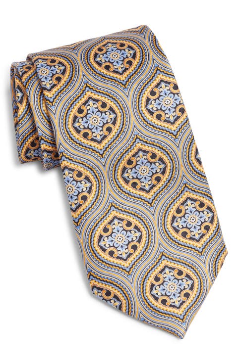 Moroccan Tile Print Silk Tie