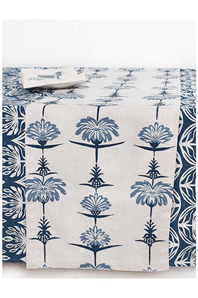 Tropical Garden Table Runner, Alternate, color, INDIGO AND SKY