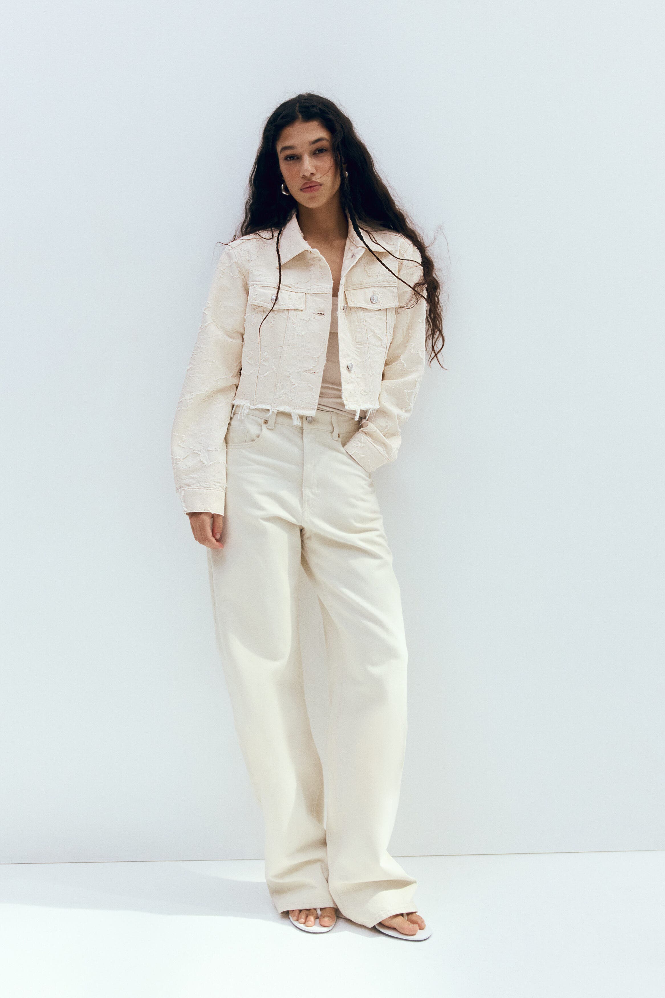 Cropped Twill Jacket - image 2