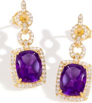 YS GEMS Halo Drop Earrings