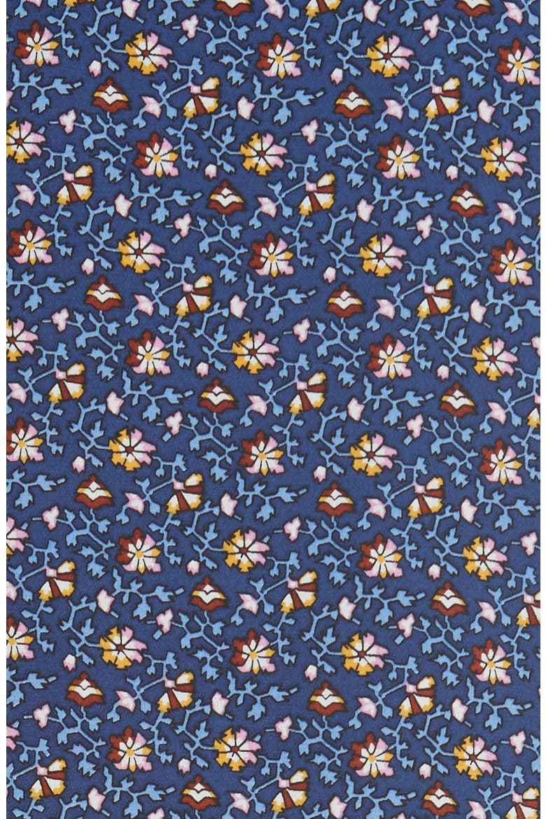 Sydney Sleeveless Silk Dress, Alternate, color, BLUE WILD PANSY