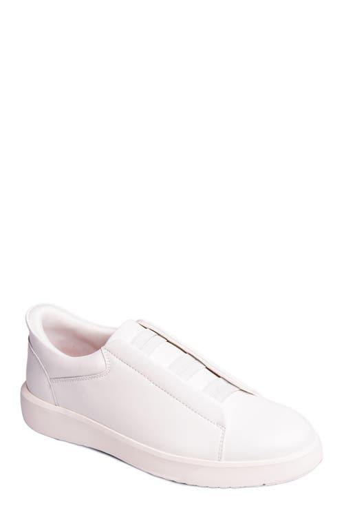 Marc Joseph New York Allen Street Hands Free Technology Lightweight Leather Sneaker In White