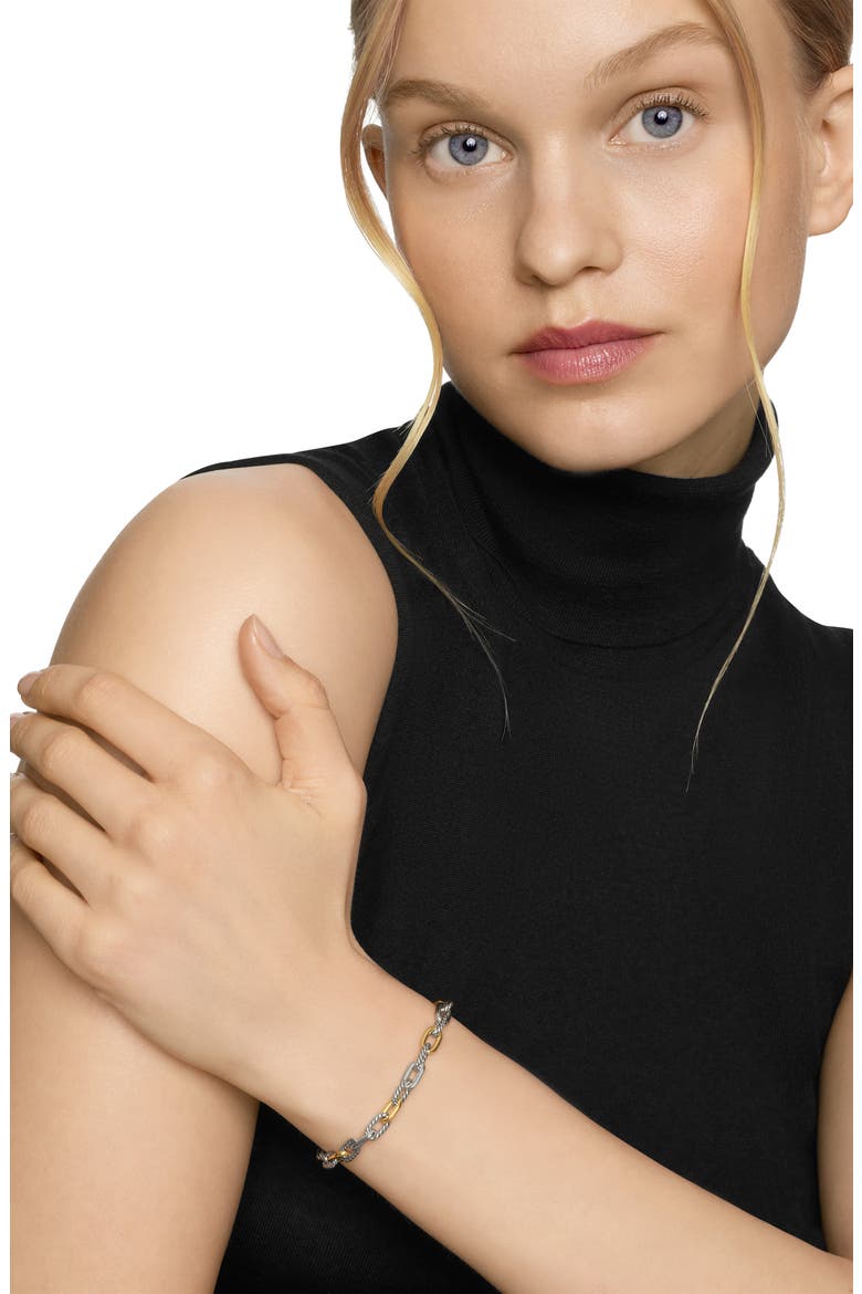 Madison® Chain Bracelet in Sterling Silver with 18K Yellow Gold, 5.5mm, Alternate, color, STERLING SILVER YELLOW GOLD