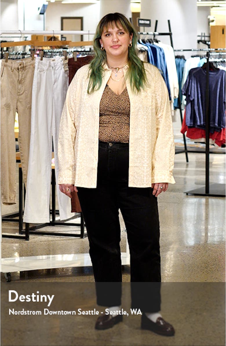 Zoey Abstract Print Cotton Button-Up Shirt, sales video thumbnail