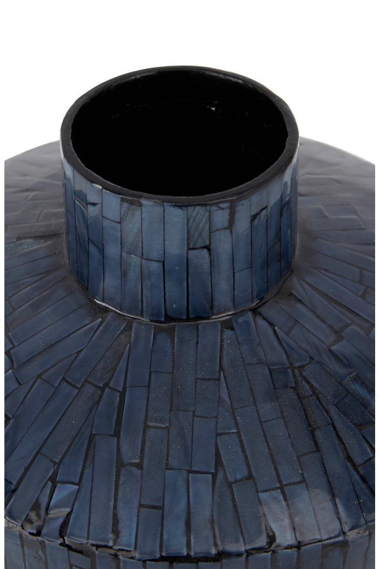Blue Mother of Pearl Contemporary Vase, Alternate, color, BLUE