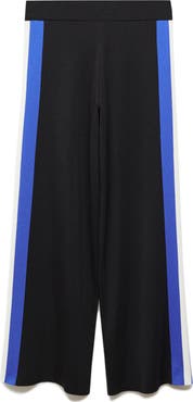 MANGO Side Stripe Wide Leg Track Pants