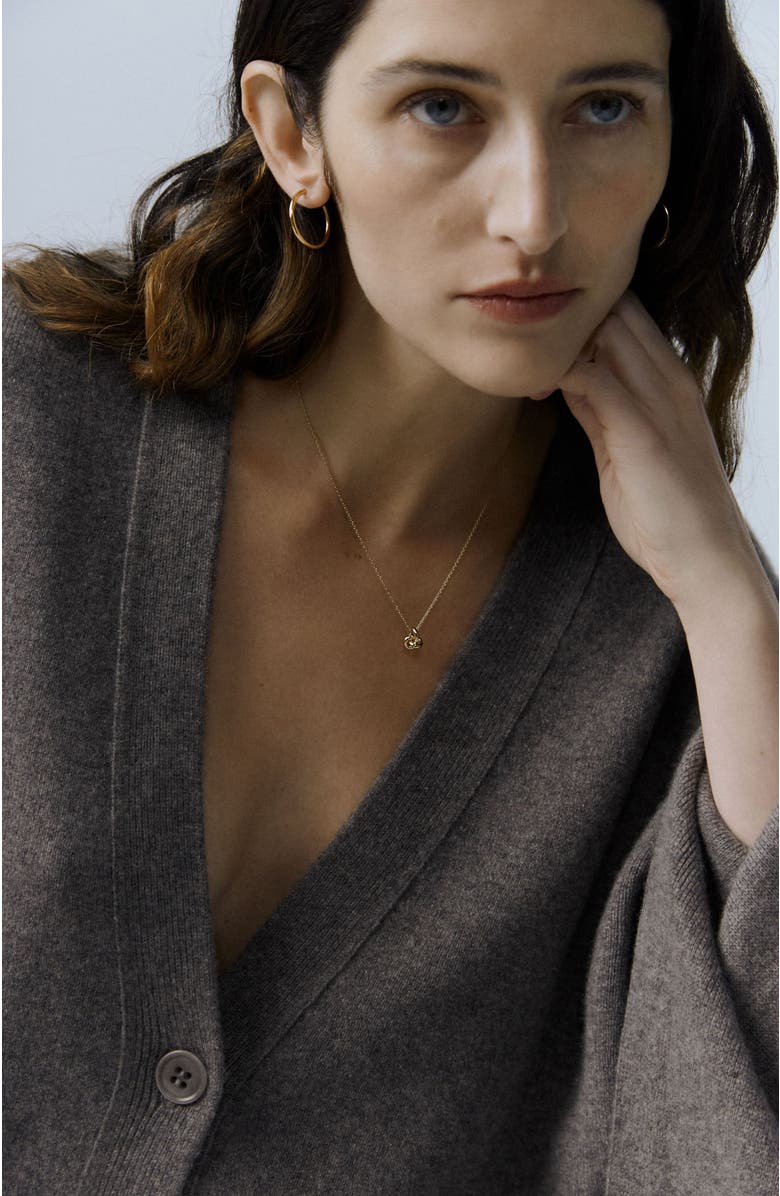 Otiumberg 14kt Gold Vermeil Mini Knot Necklace, Alternate, color, Yellow Toned Gold