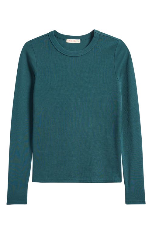 Marine Layer Lexi Sun-in Rib Long Sleeve T-shirt In Green