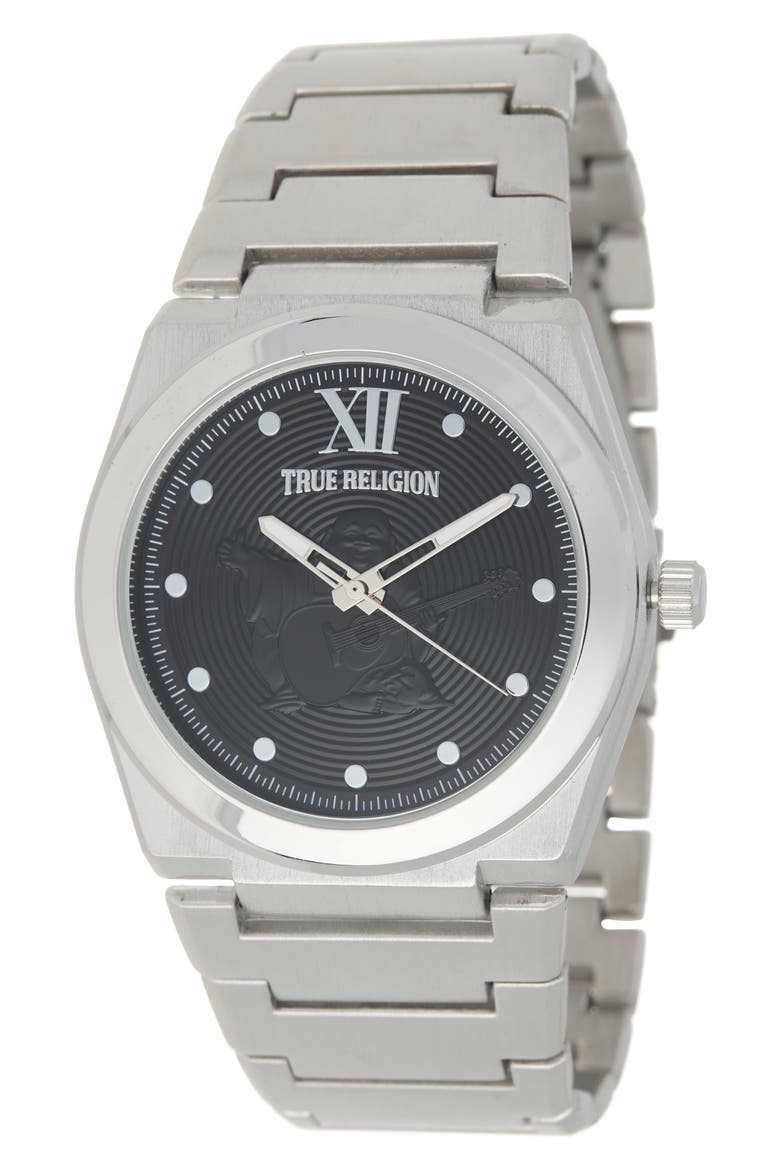 Logo Two-Tone Bracelet Watch, 43mm, Main, color, SILVER