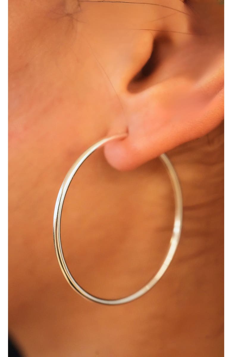 Argento Vivo Sterling Silver Argento Vivo Endless Hoops, Alternate, color, Silver