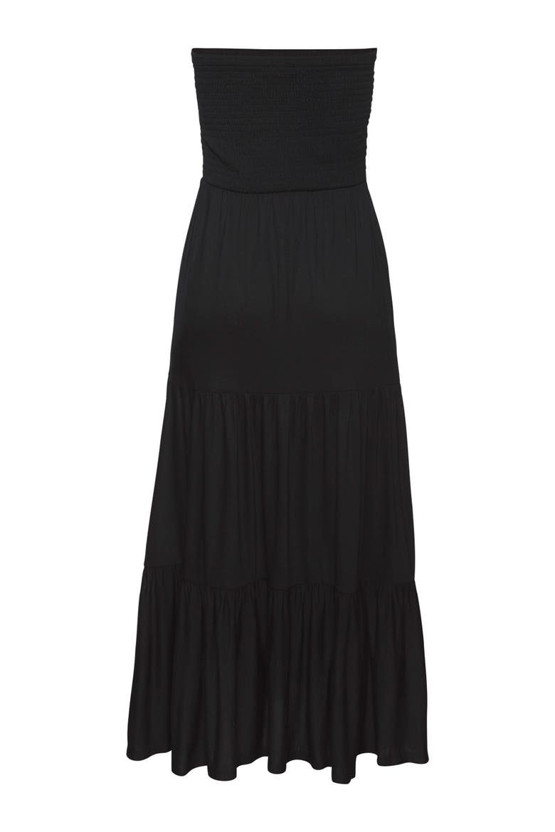 Convertible Tiered Dress, Alternate, color, Black