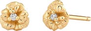 MADE BY MARY CZ Birth Flower Stud Earrings