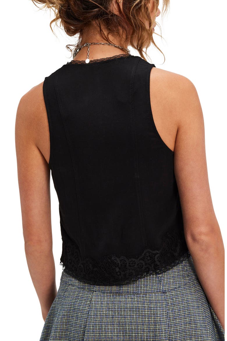 Jaida Lace Vest, Alternate, color, BLACK