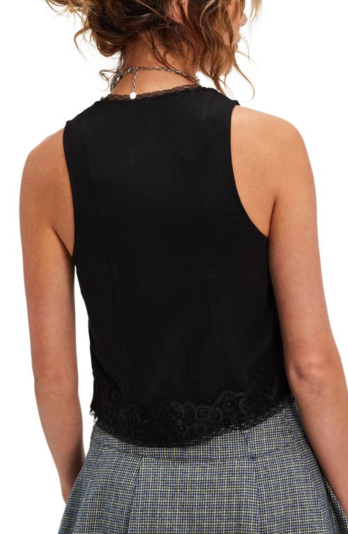 Free People Jaida Lace Vest In Black