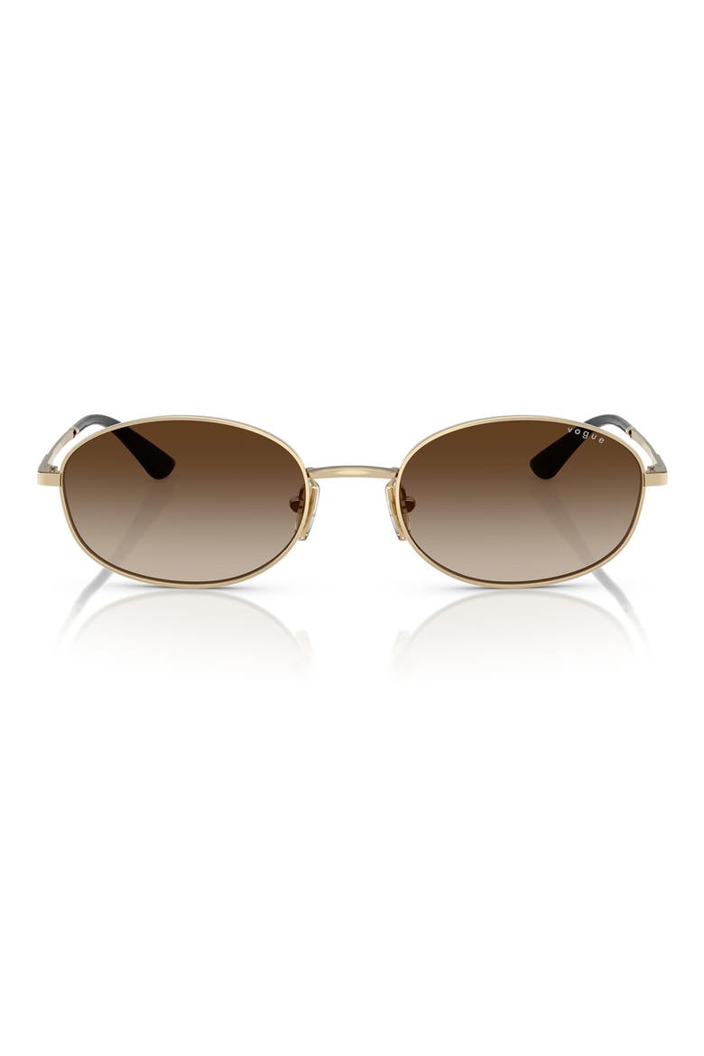 56mm Oval Sunglasses, Main, color, PALE GOLD
