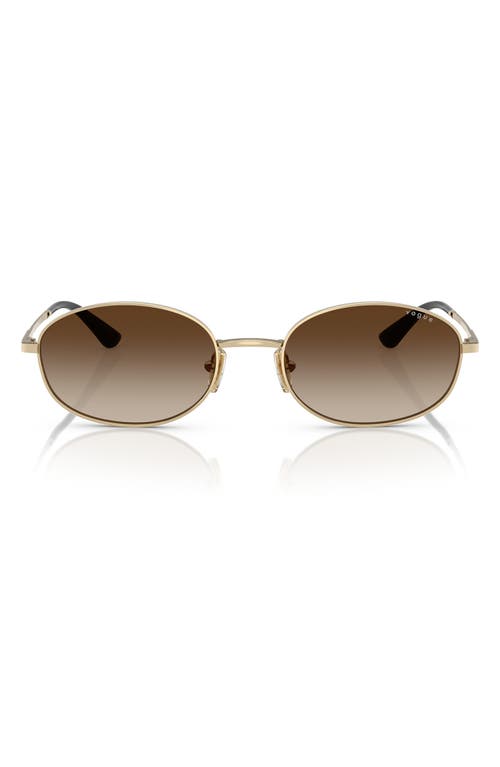 Vogue 56mm Oval Sunglasses In Pale Gold