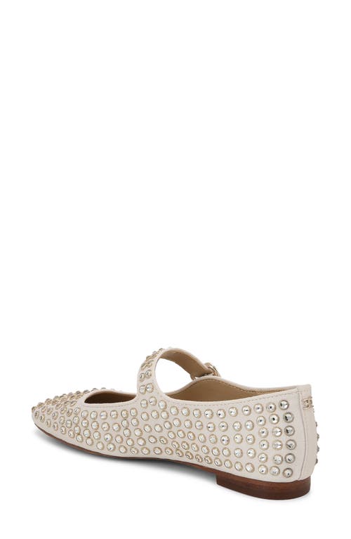 Sam Edelman Michaela Gem Mary Jane Flat Modern Ivory Twill In Modern Ivory