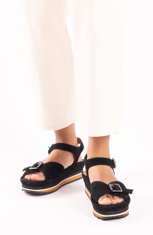 L'amour Des Pieds Vardant Platform Sandal In Black