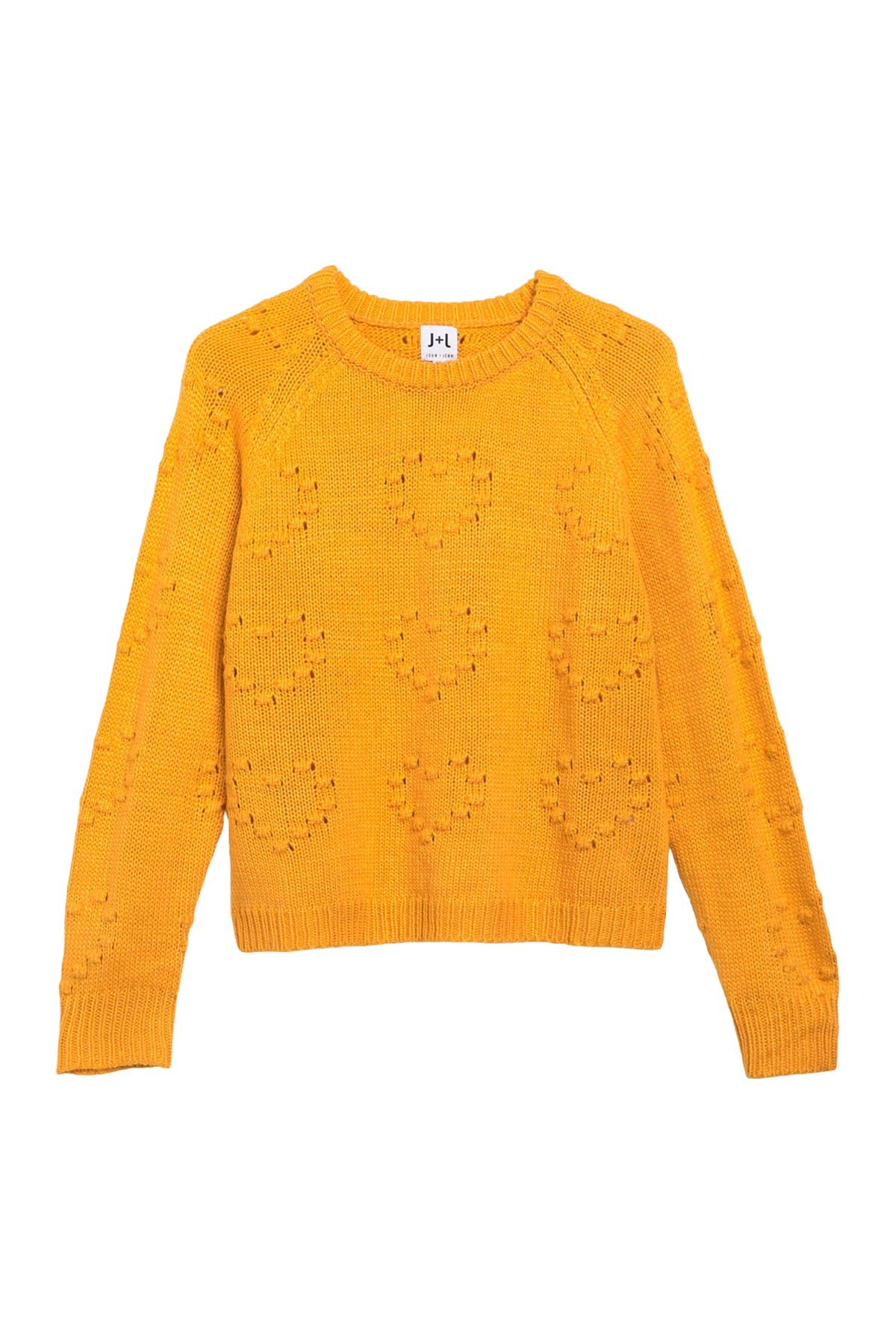 Line Label Heart Stitch Crew Neck Sweater (Women) | Nordstromrack