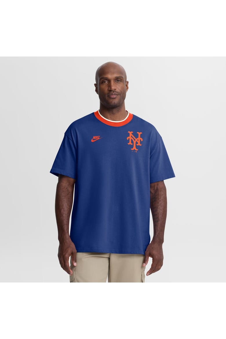 Men's Nike Royal New York Mets Cooperstown Collection Ringer T-Shirt, Main, color, Royal