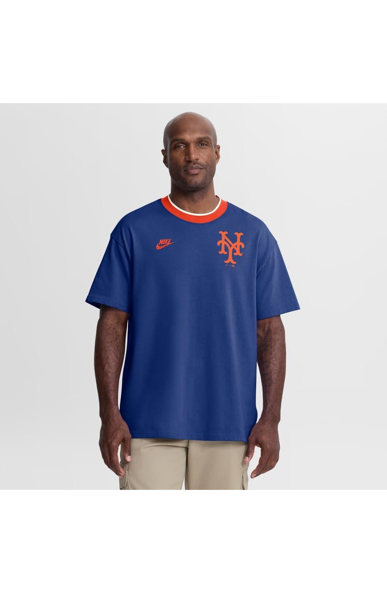 Nike Men's Nike Royal New York Mets Cooperstown Collection Ringer T-Shirt, Main, color, Royal