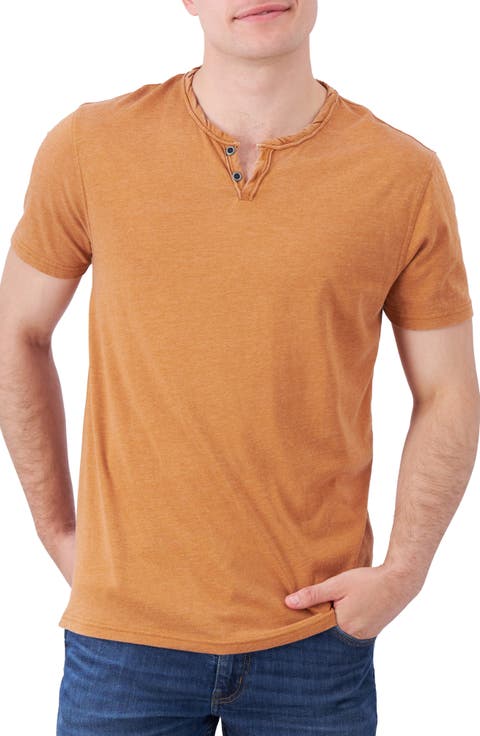 Button Notch Neck T-Shirt