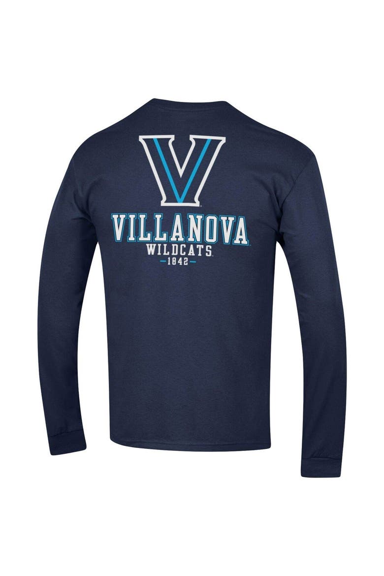 Men's Champion Navy Villanova Wildcats Team Stack Long Sleeve T-Shirt, Alternate, color, Navy