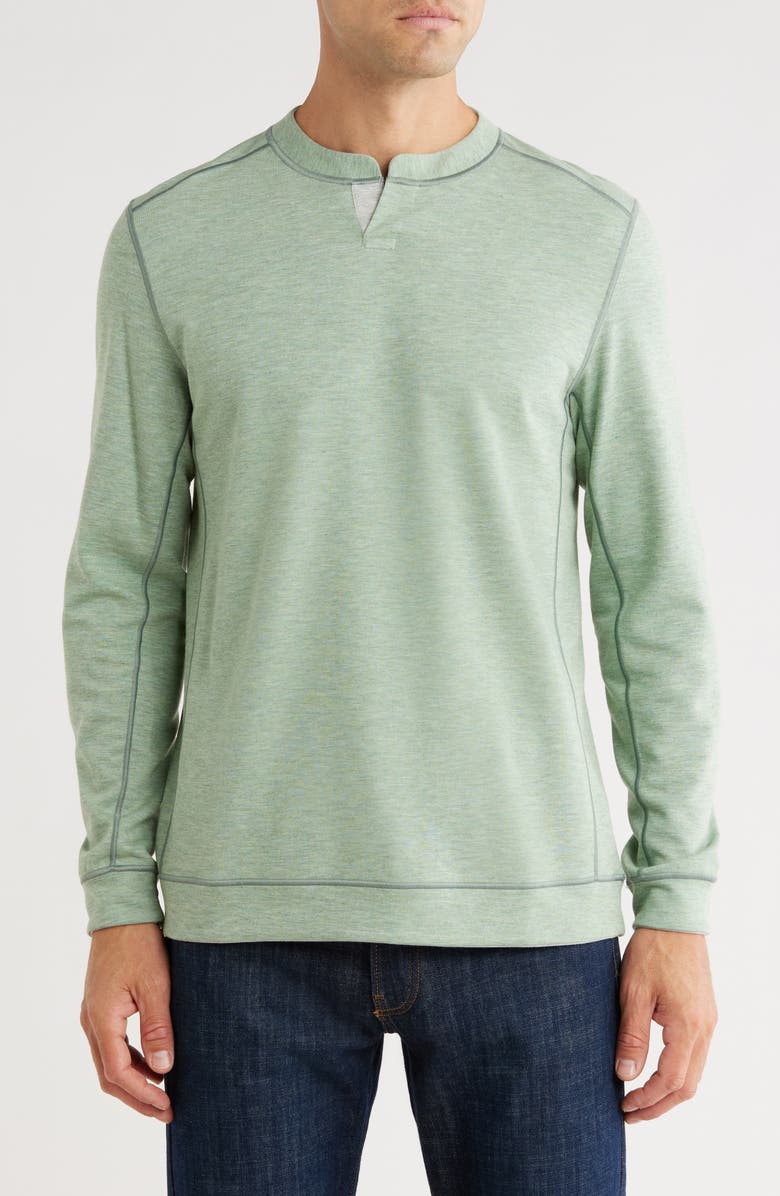 NICOBY Mélange Reversible Long Sleeve Shirt, Main, color, Green