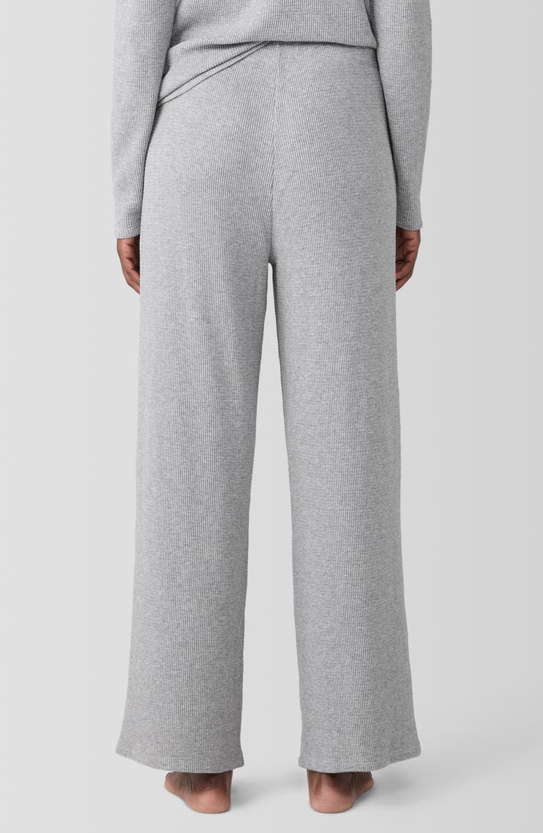 EILEEN FISHER SLEEP Organic Cotton Waffle Knit Straight Ankle Pants, Alternate, color,