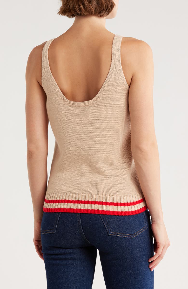 525 Varsity Cotton Sweater Tank, Alternate, color, Oat Multi