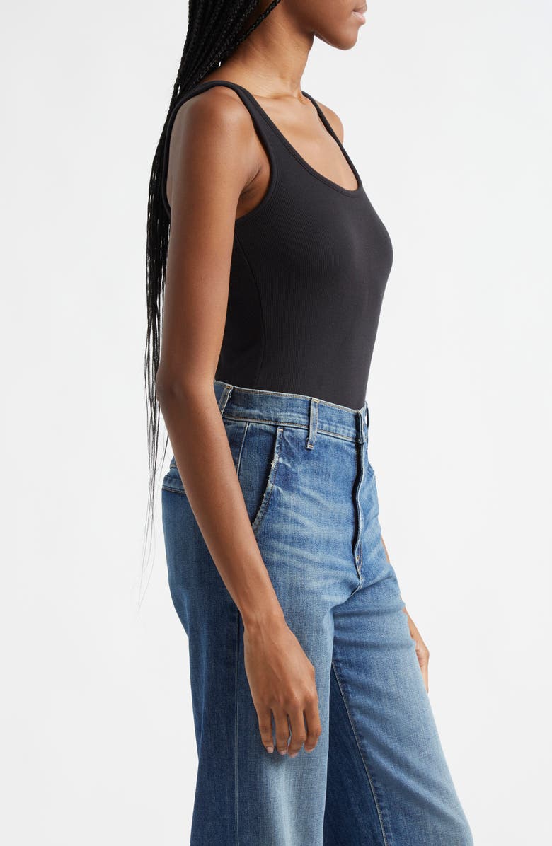 ATM Anthony Thomas Melillo Rib Square Neck Bodysuit, Alternate, color, 