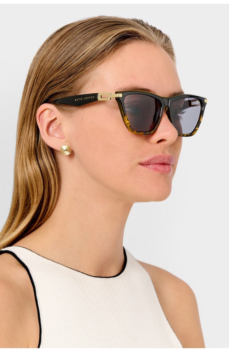 Katie Loxton Marbella Sunglasses in Black Tortoiseshell Gradient, Alternate, color, Black Tortoiseshell