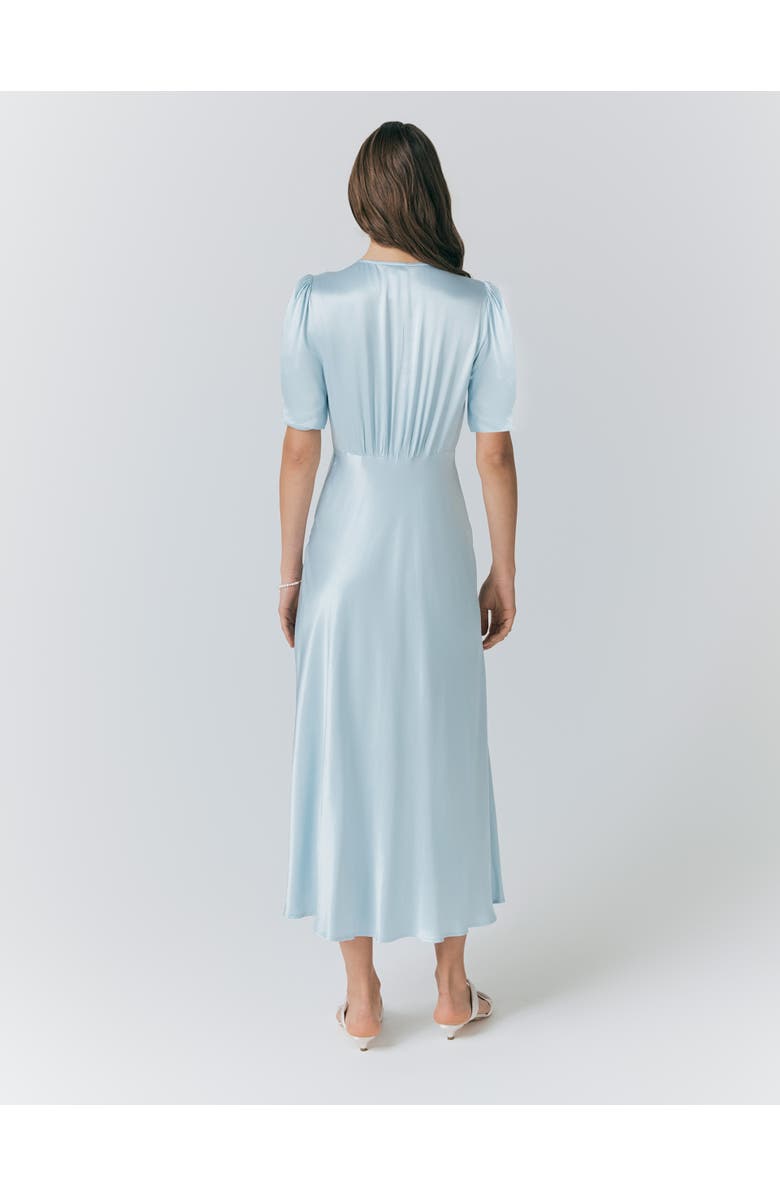 Ghost London Madison Satin Midi Dress, Alternate, color, Light Blue