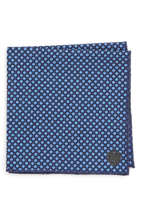 Diamond Jacquard Wool Pocket Square