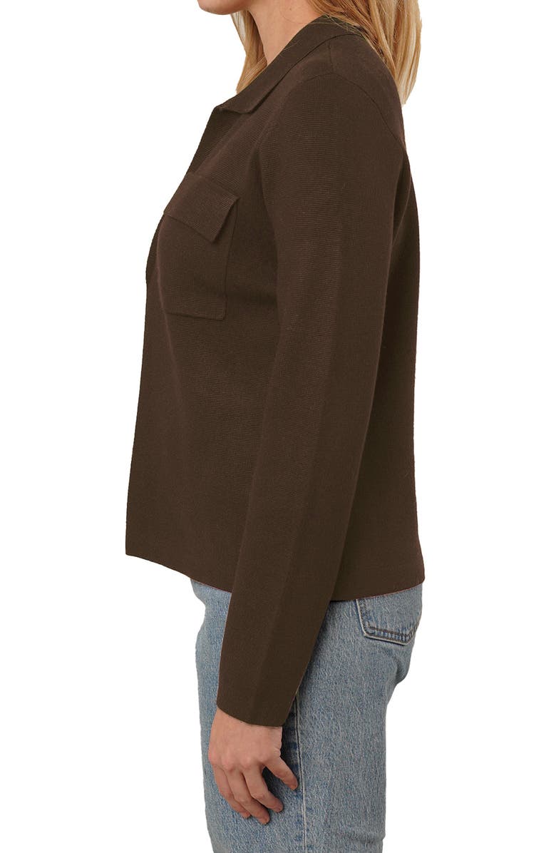 CYRUS Open Front Knit Cardigan, Alternate, color, Hickory Brown